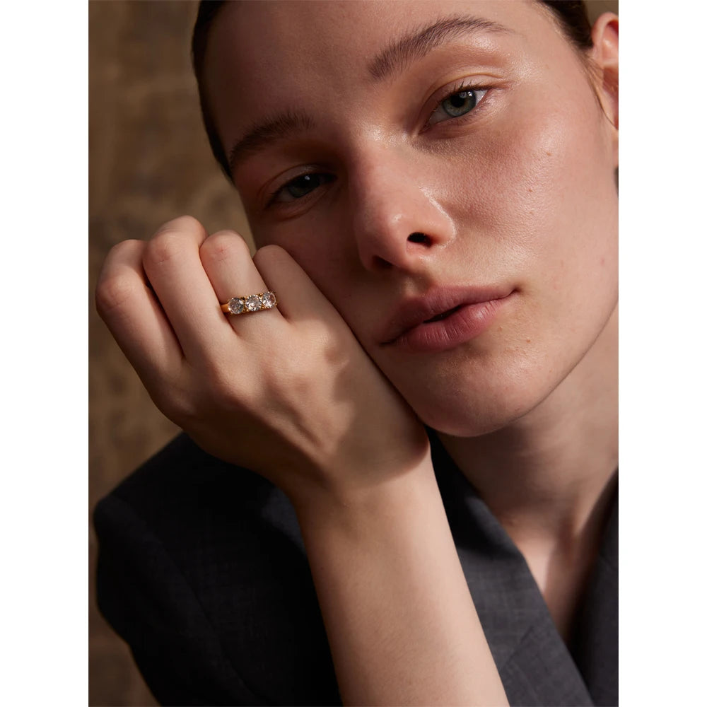 Anel Coroa Brilhante