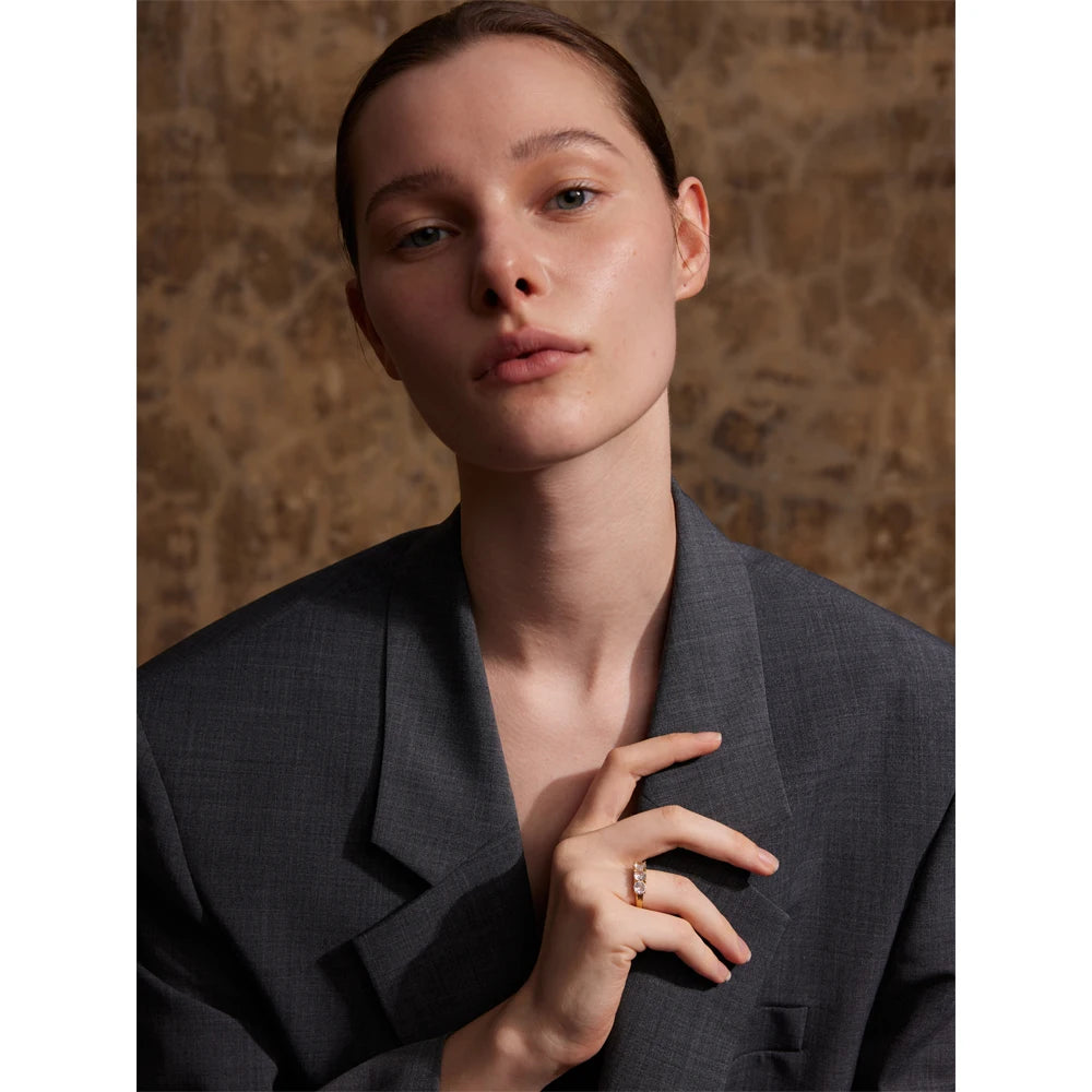 Anel Coroa Brilhante