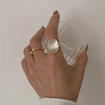 Anel Onda Geométrica Irregular