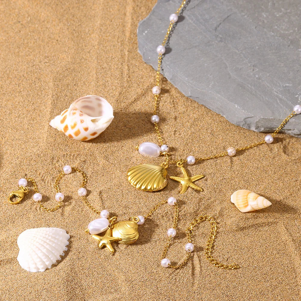 Tornozeleira Praiana com pèrolas