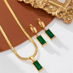 Conjunto Esmeralda verde