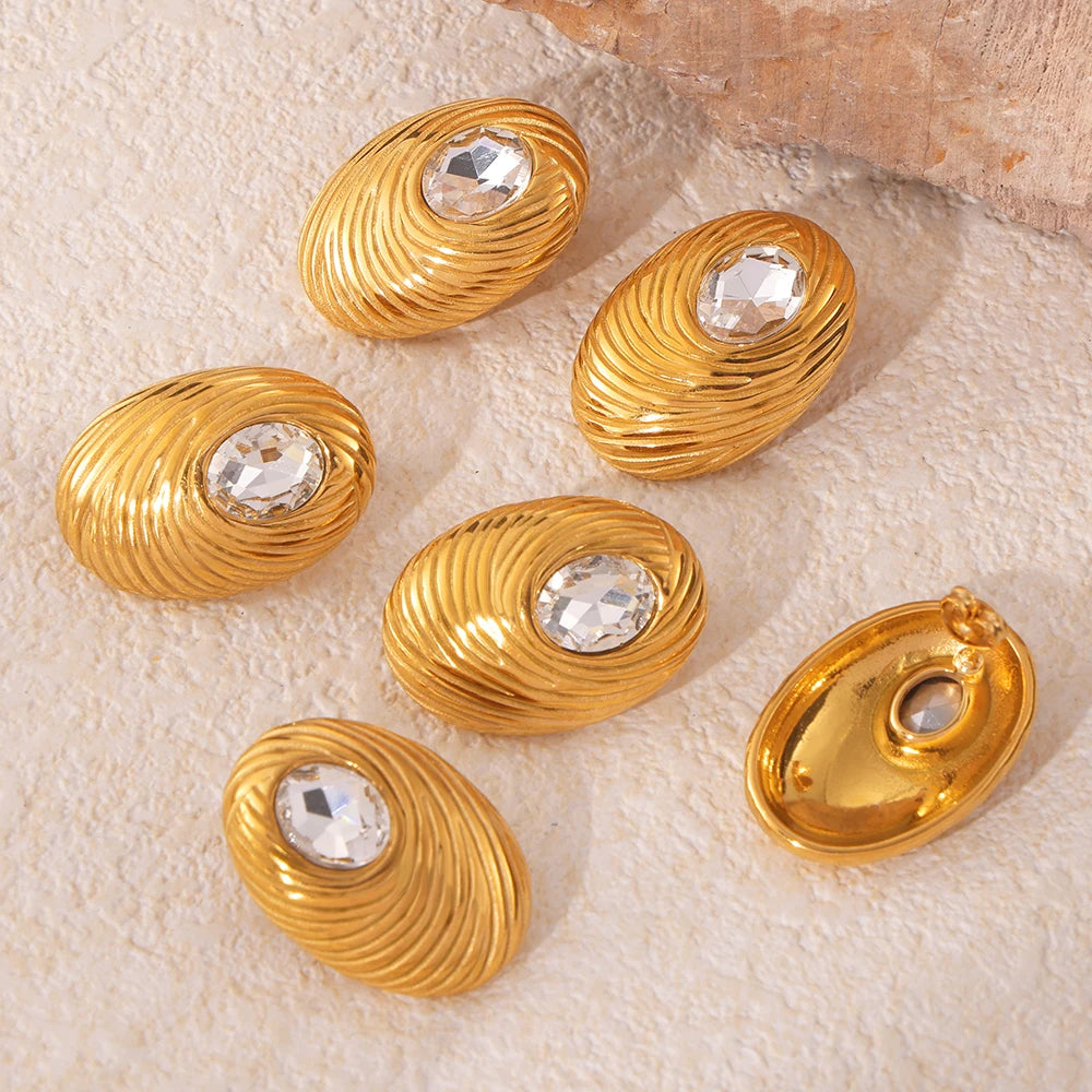 Brincos Lykke com Pedra Natural