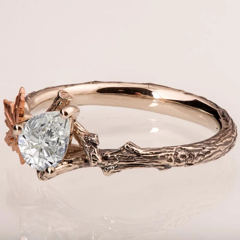 Anel Incrustado com Zircônia Branca