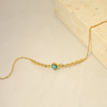 Pulseira Pedra natural dourada