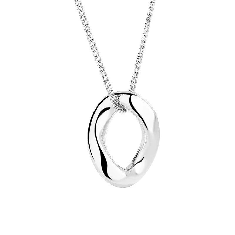 Trendy Women Necklace 925 Silver Jewelry Accessories Irregular Round Shape Pendant for Wedding Party Engagement Gift Wholesale