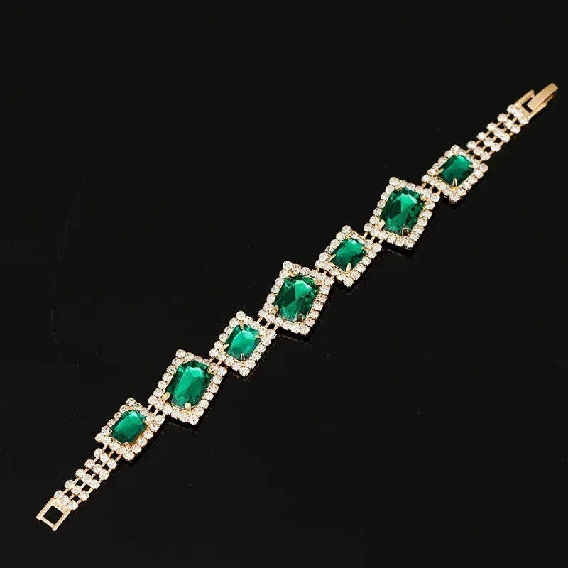 Pulseira Elin com Pedra Verde