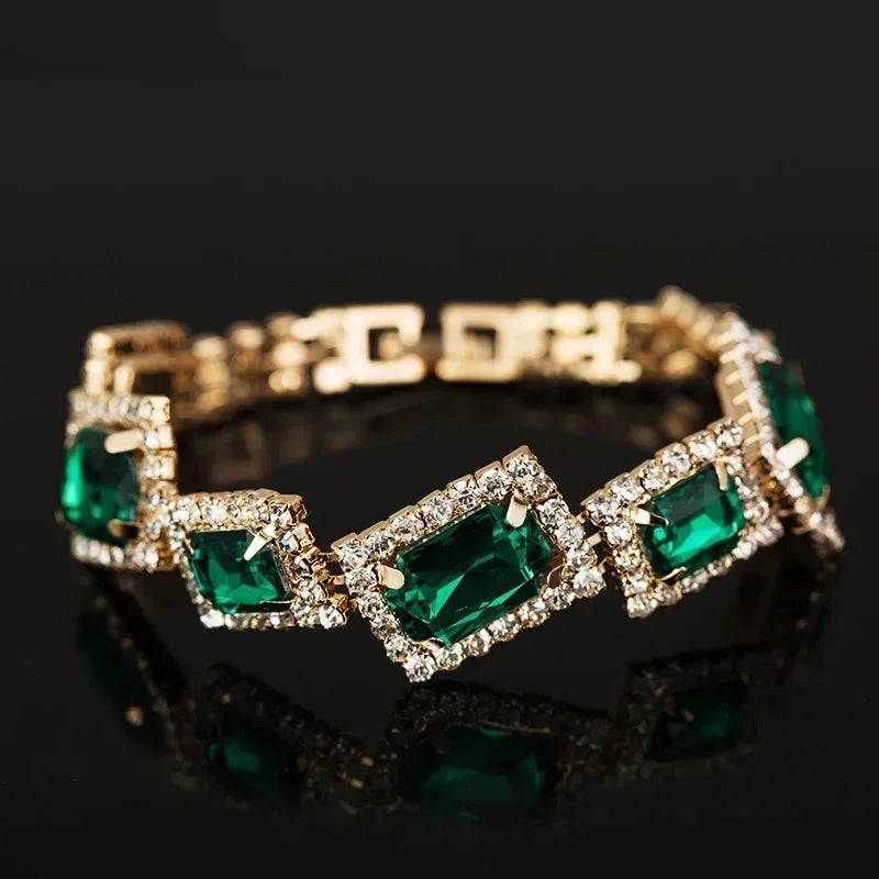Pulseira Elin com Pedra Verde