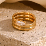 Anel Elin com Pedra Natural