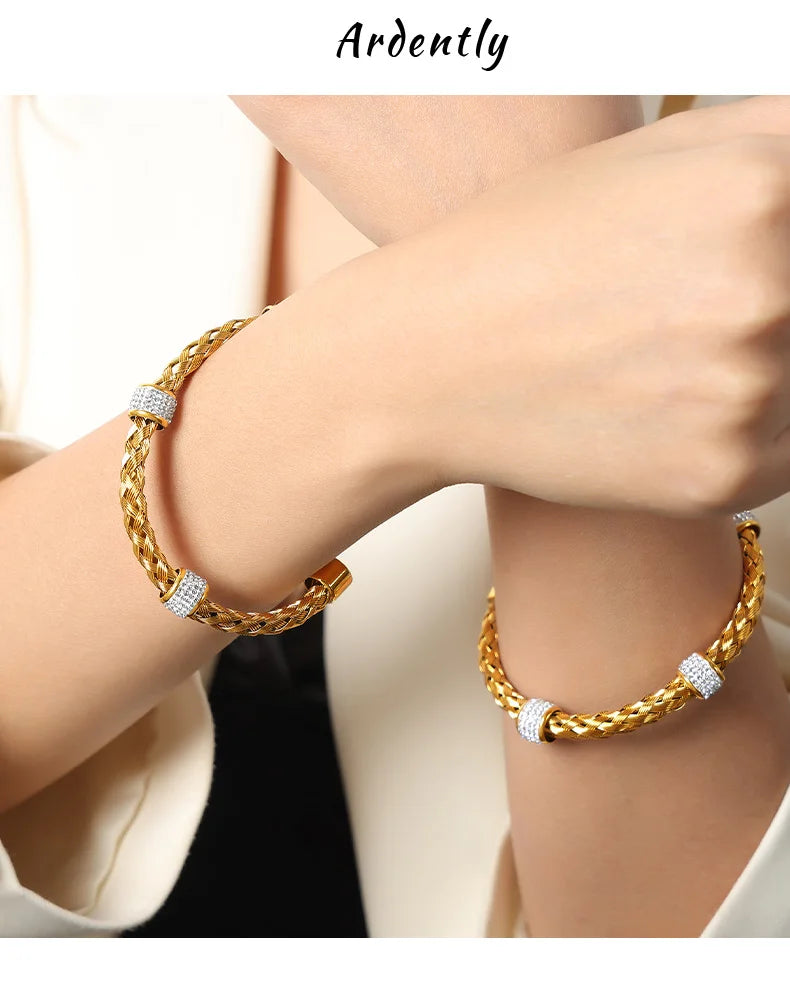 Bracelete Diamante Freya Dourado